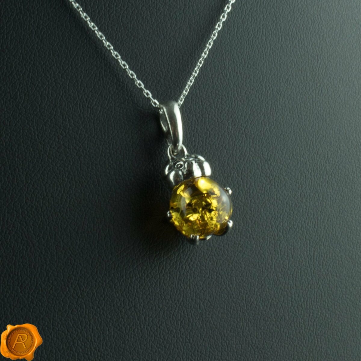 Amber Piglet Pendant Amber Pig Pendant - Image 2