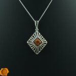 Geometric Amber Pendant - Image 3