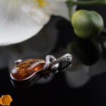Amber Snake Teardrop Pendant - Image 3