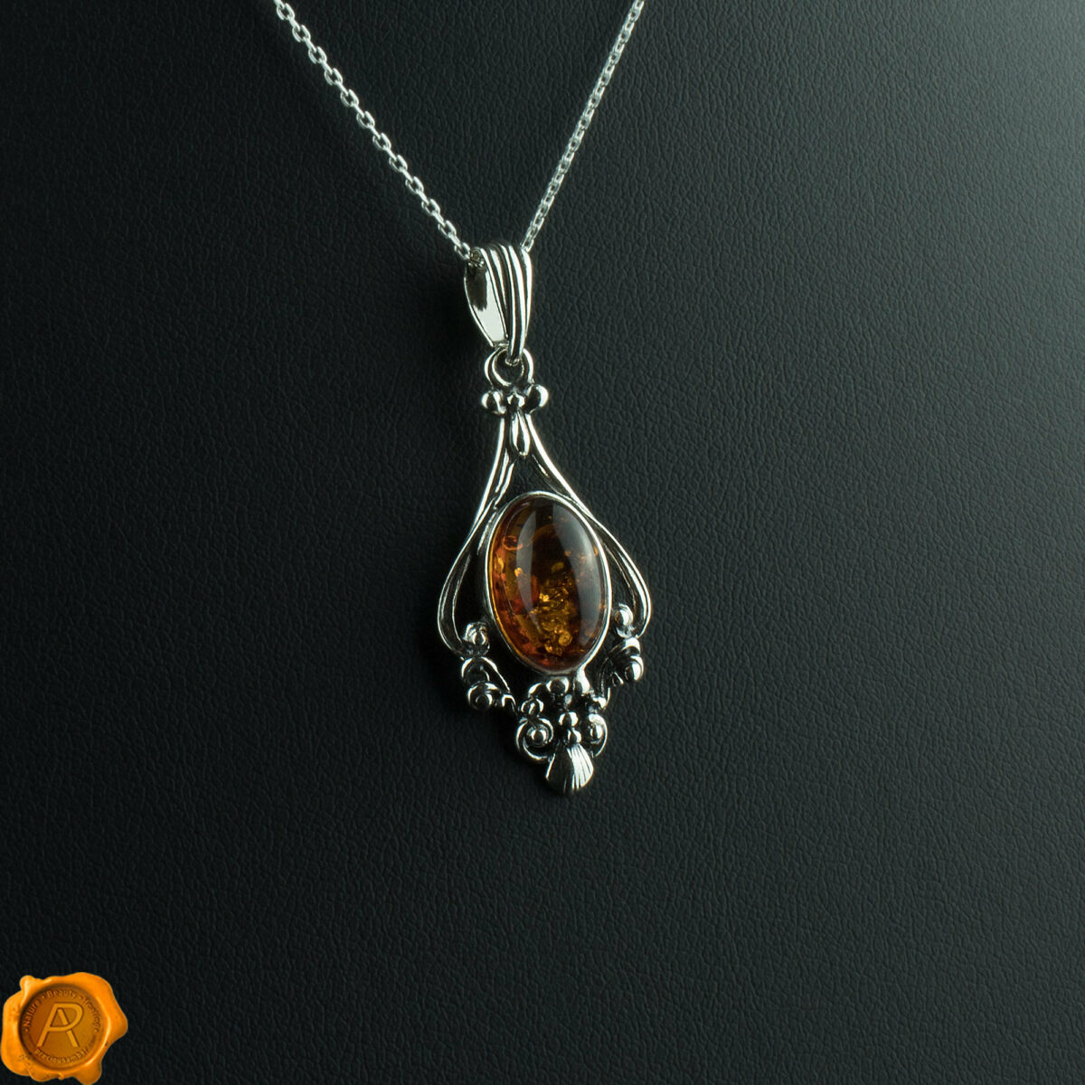 Cognac Amber Terdrop Pendant - Image 1