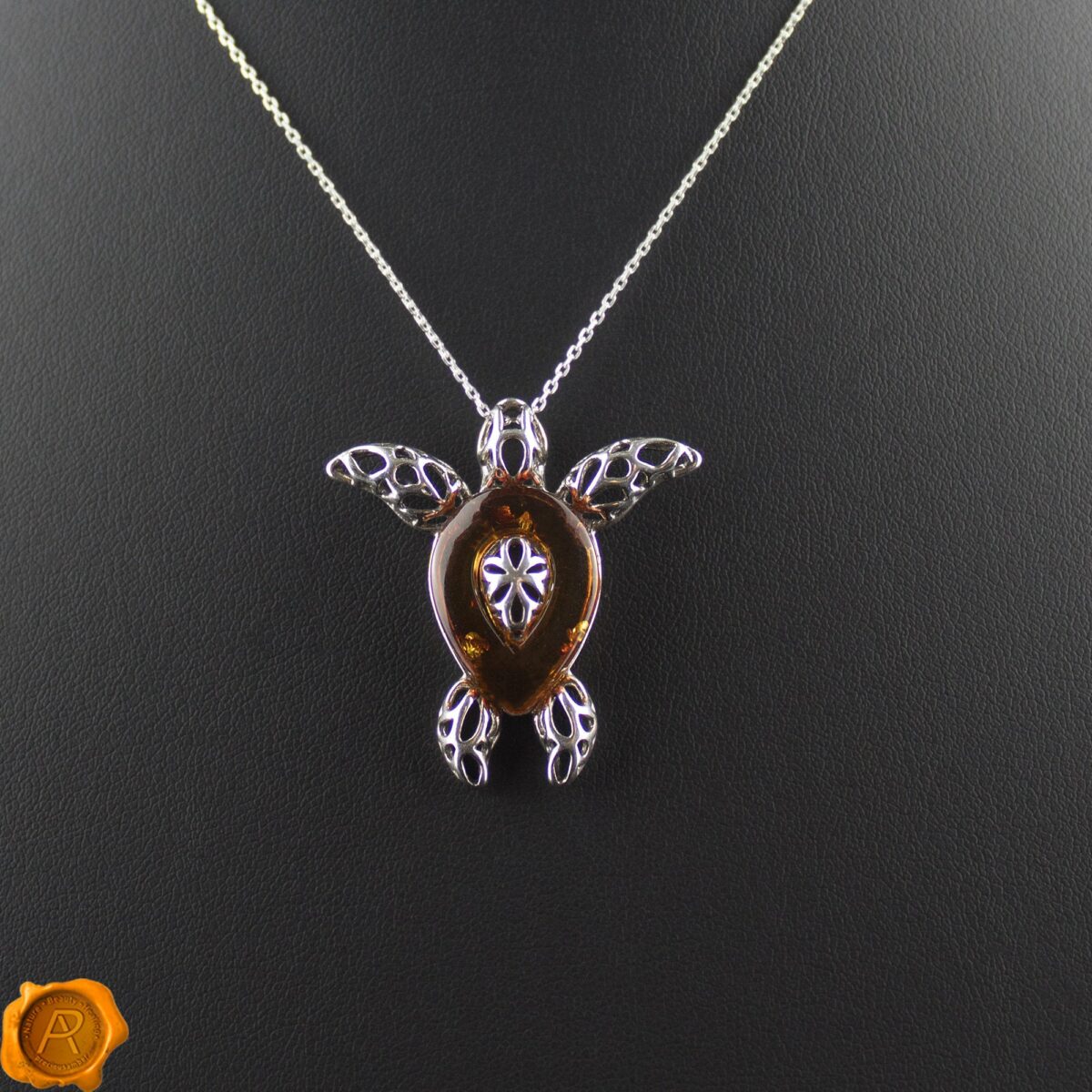 Amber Tortoise Pendant - Image 1
