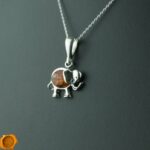 Elephant Cognac Amber Pendant