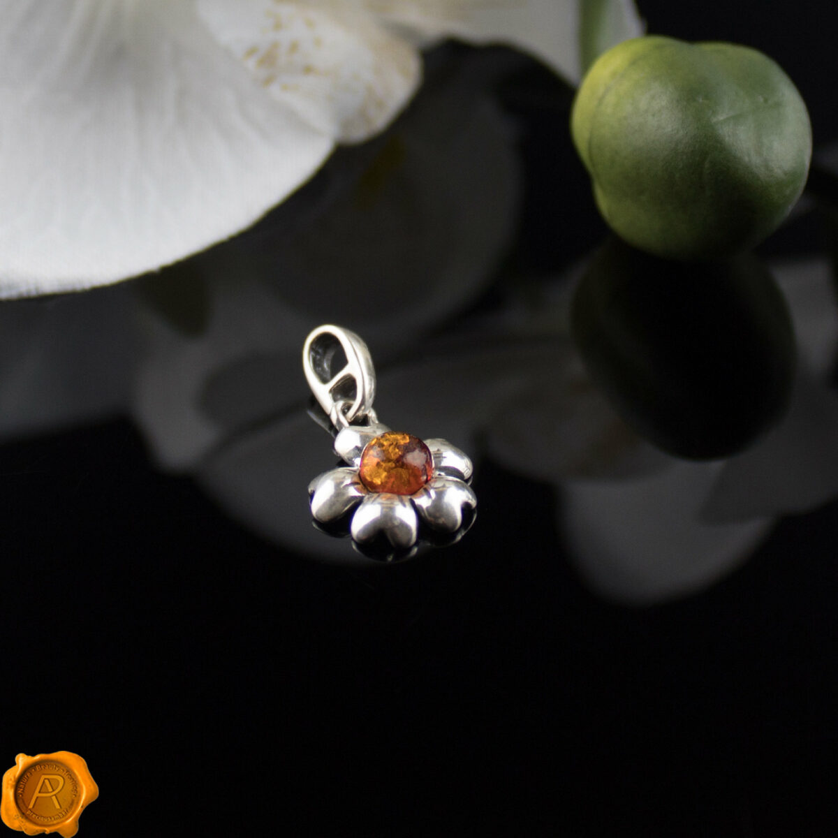 Amber Silver Lucky Clover - Image 2