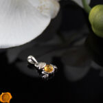 Dainty Amber Silver Frog - Image 2