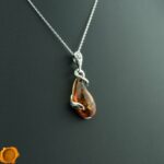 Amber Snake Teardrop Pendant - Image 4
