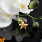 Hand Carved Amber Starfish Pendant - Image 2