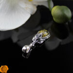 Silver Leaf Amber Teardrop - Image 2