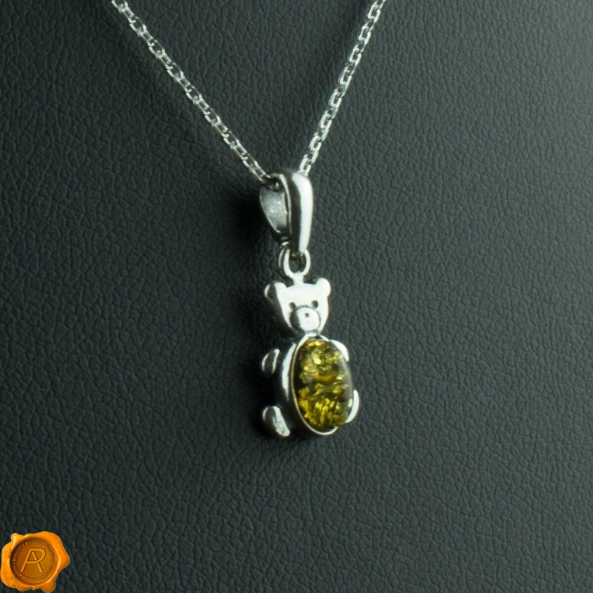 Teddy Green Amber Pendant - Image 1