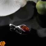 Dainty Amber Teardrop - Image 2