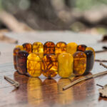 Large Amber Bangle Bracelet - Image 3