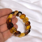 Large Amber Bangle Bracelet - Image 2