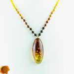 Amber Gold Pendant Necklace - Image 7