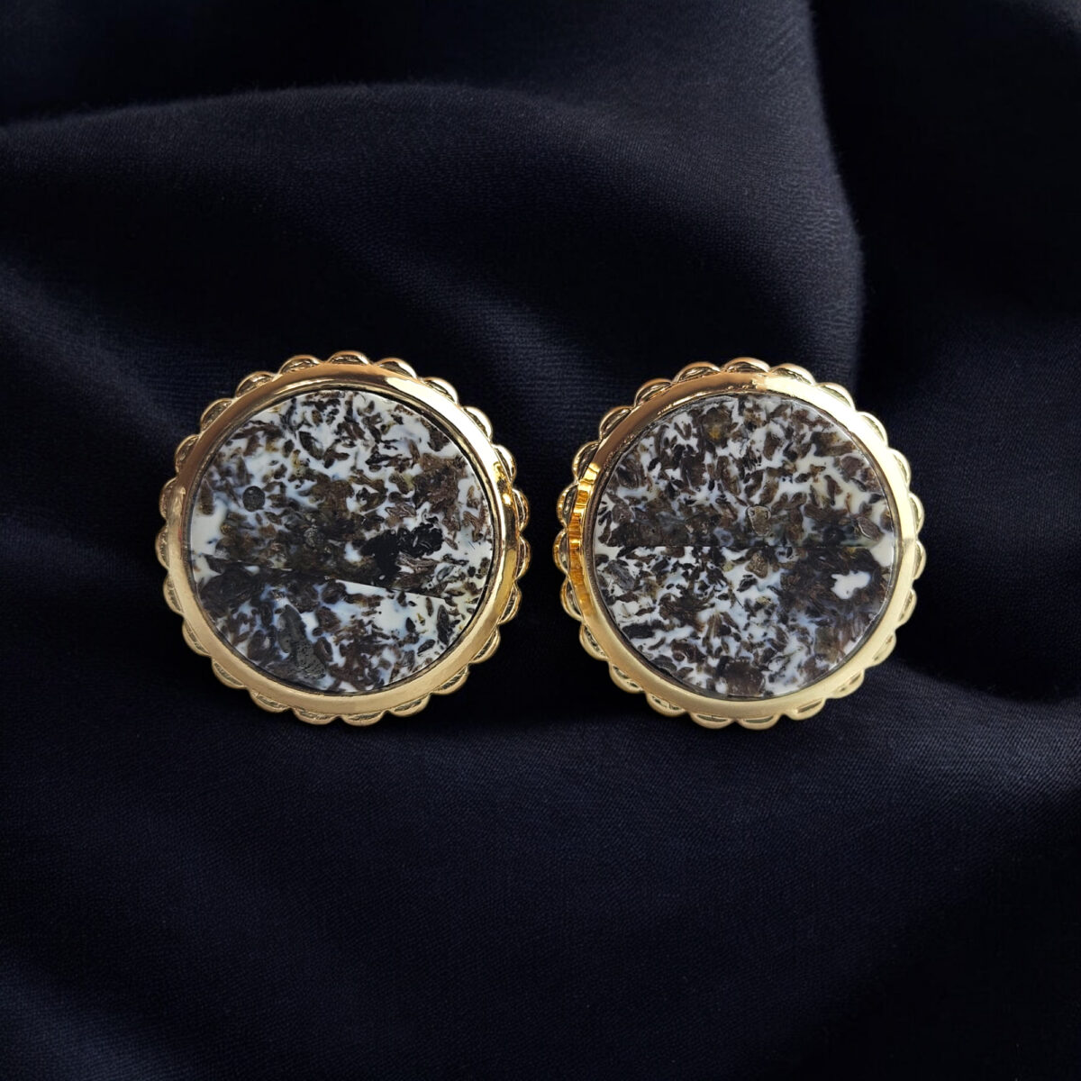 Rare Marble Amber Cufflinks - Image 1