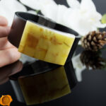 Large Amber Leather Bracelet - Image 5