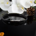 Butterscotch Amber Leather Bracelet - Image 6