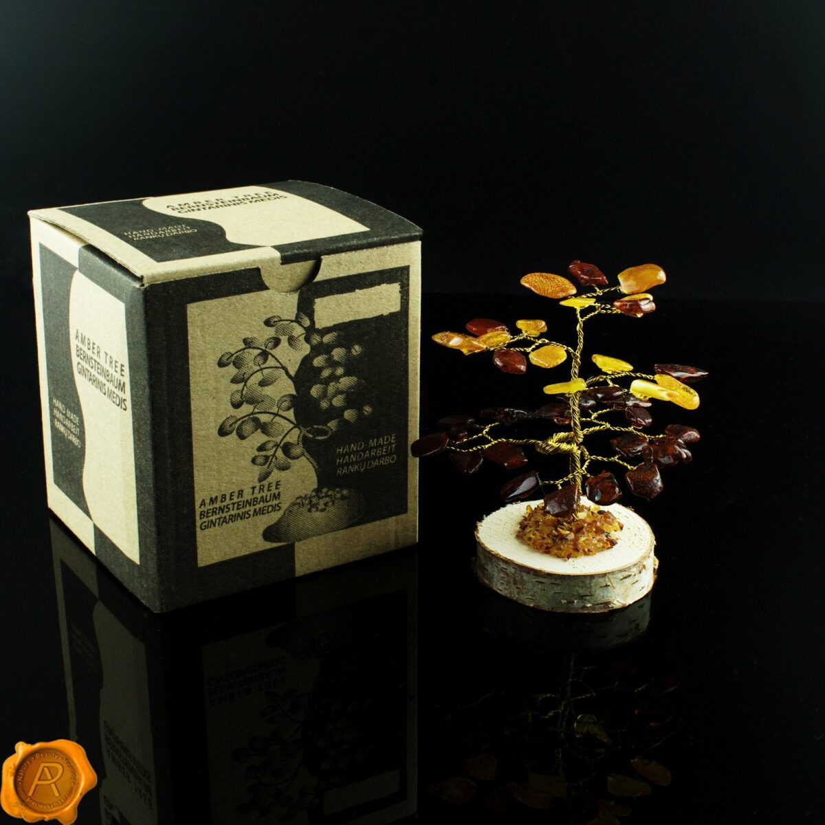 Handmade Amber Tree | 36 Leaves - Image 3