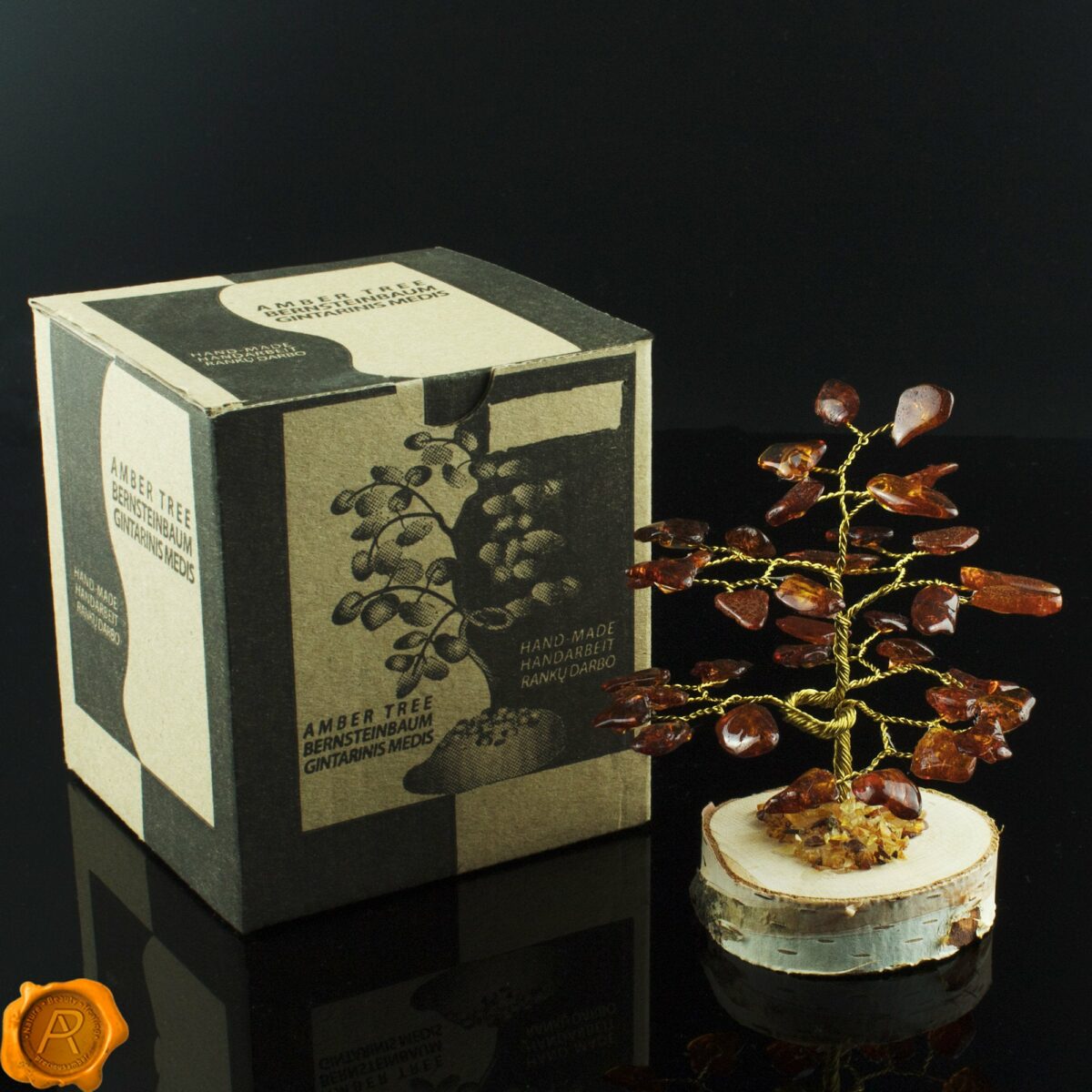 Handmade Amber Tree | 36 Leaves - Image 2