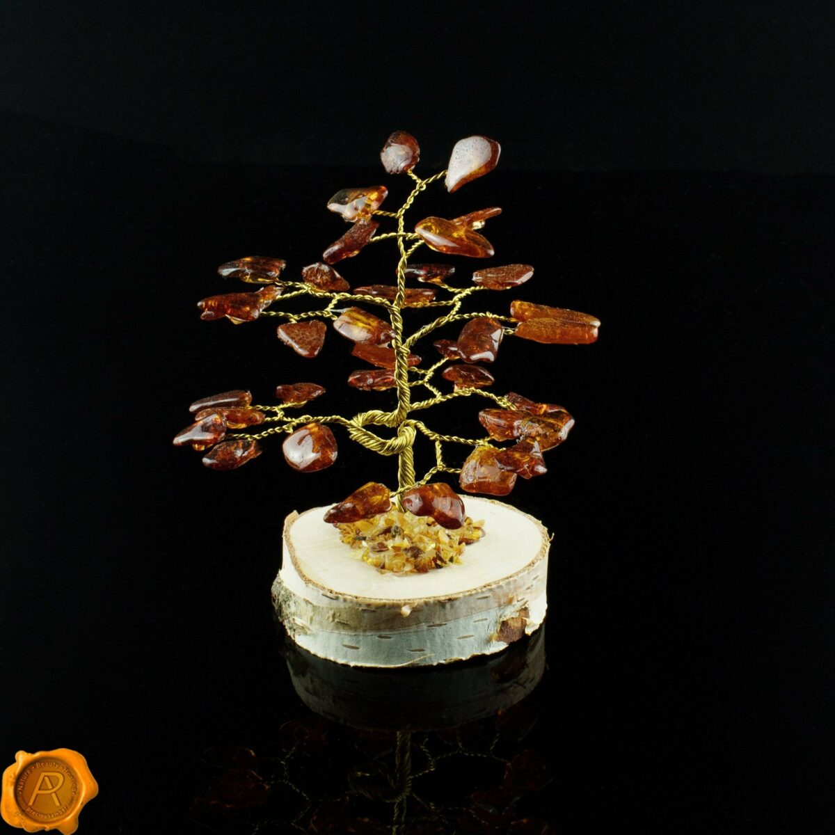 Handmade Amber Tree | 36 Leaves - Image 1