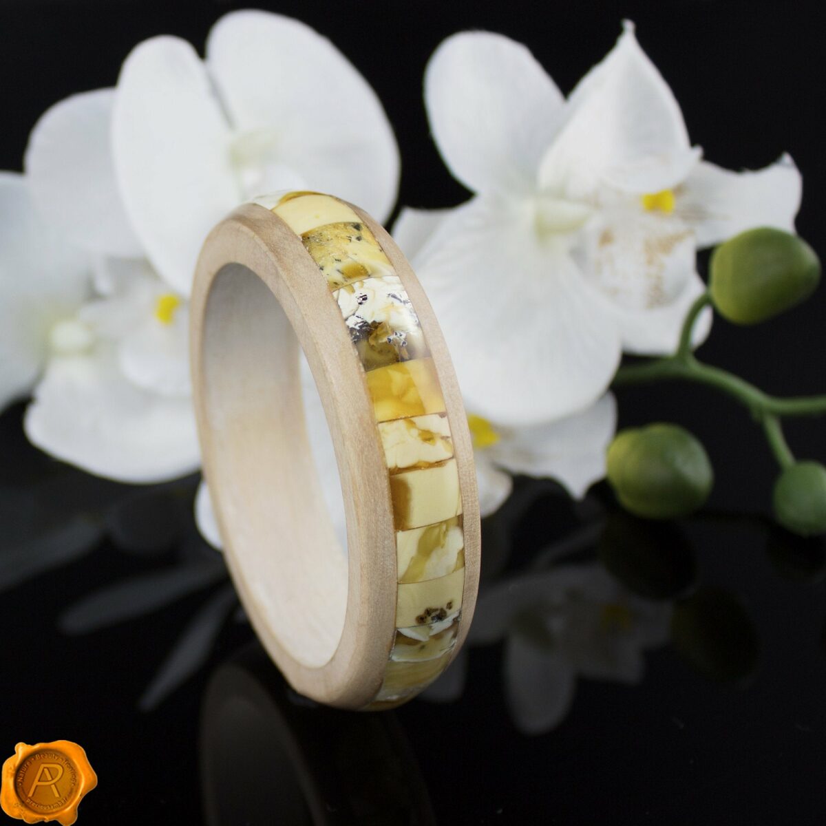 Amber Wood Bangle - Image 3