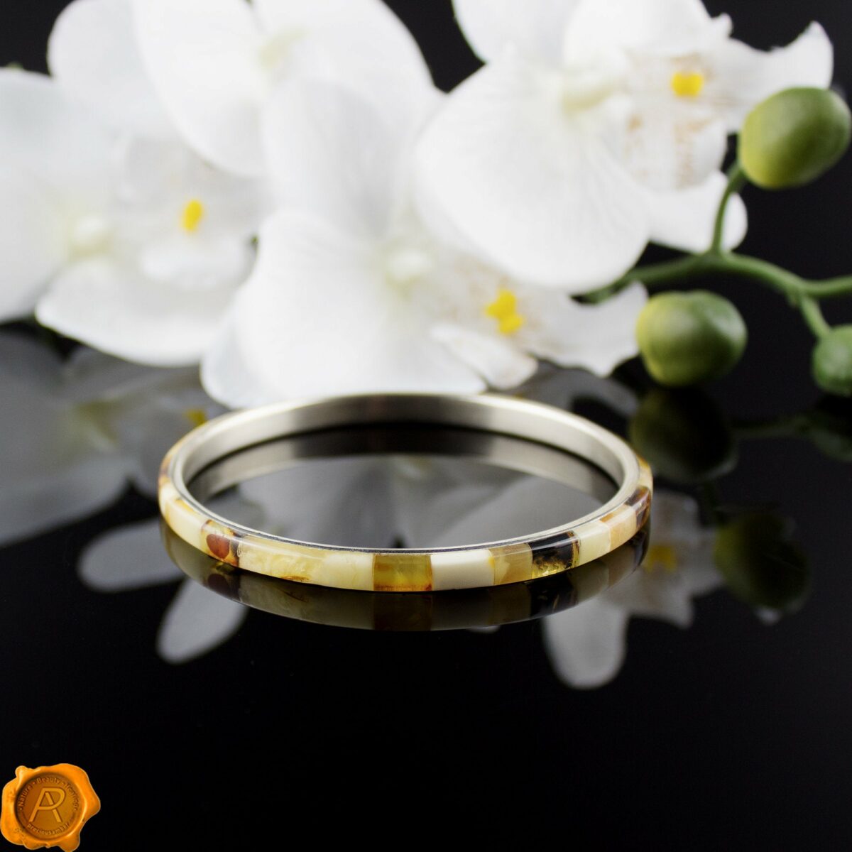 Amber Bangle Bracelet - Image 2