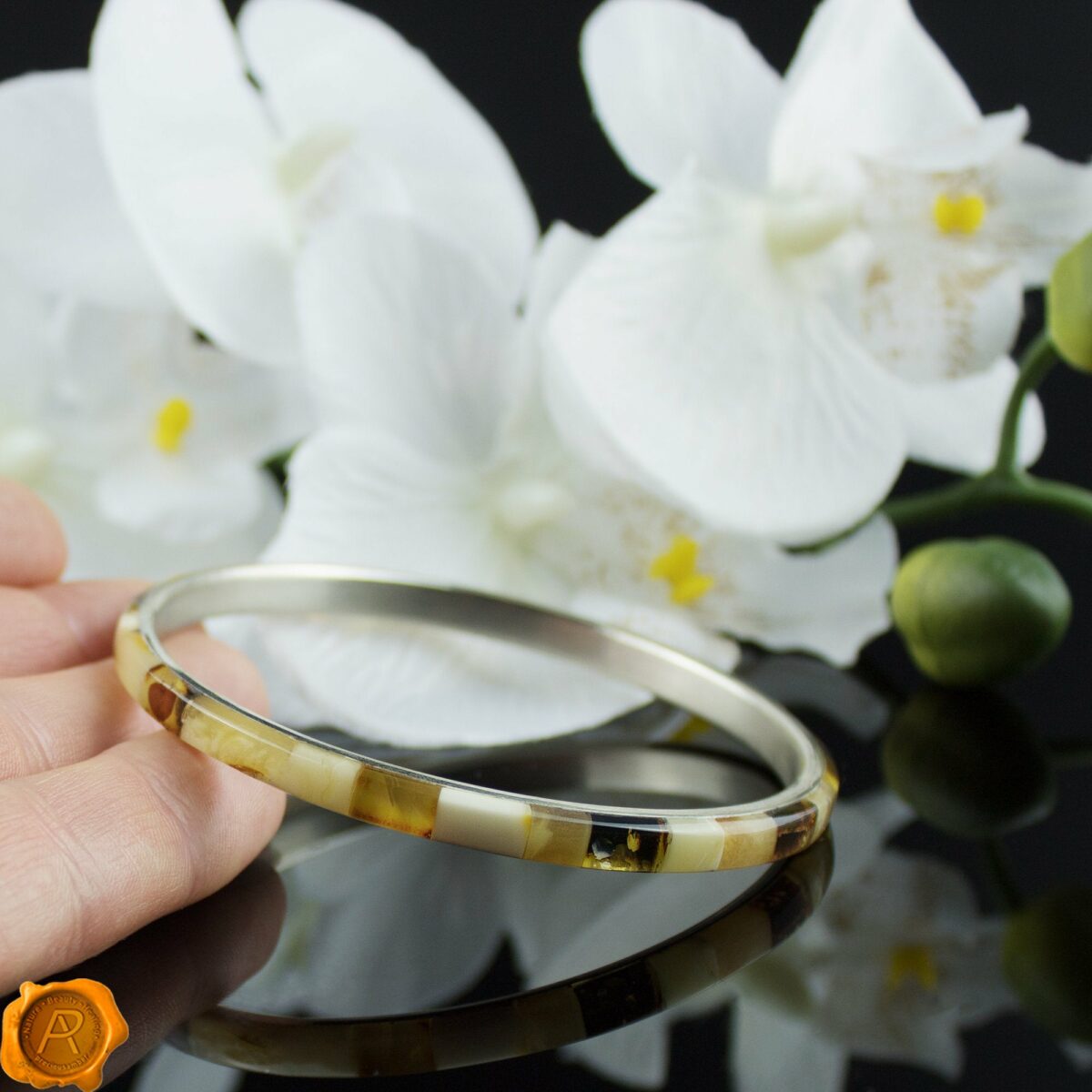 Amber Bangle Bracelet - Image 3