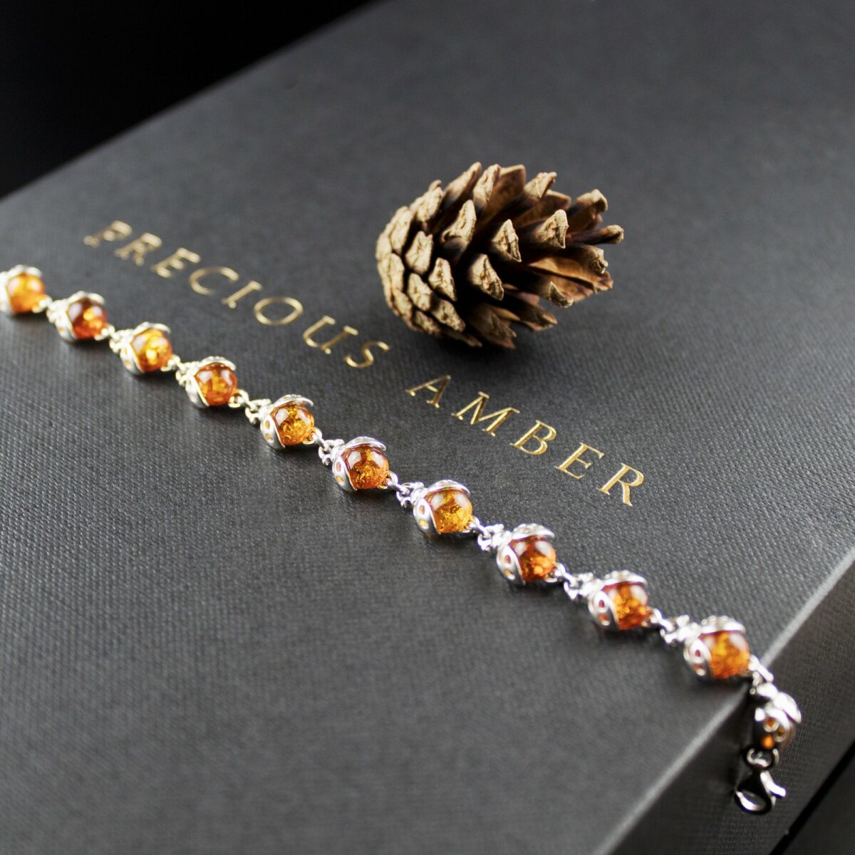 Ladybird Honey Amber Bracelet - Image 3