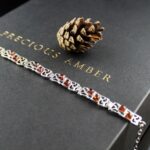 Subtle Amber Silver Bracelet