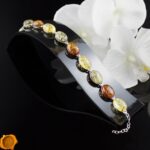 Amber Rainbow Silver Bracelet - Image 3