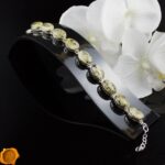 Green Amber Silver Bracelet - Image 3