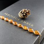 Cognac Amber Gold Bracelet