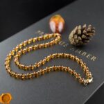 Amber Gold Pendant Necklace - Image 4
