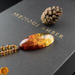 Amber Gold Pendant Necklace - Image 3