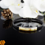Butterscotch Amber Leather Bracelet - Image 2