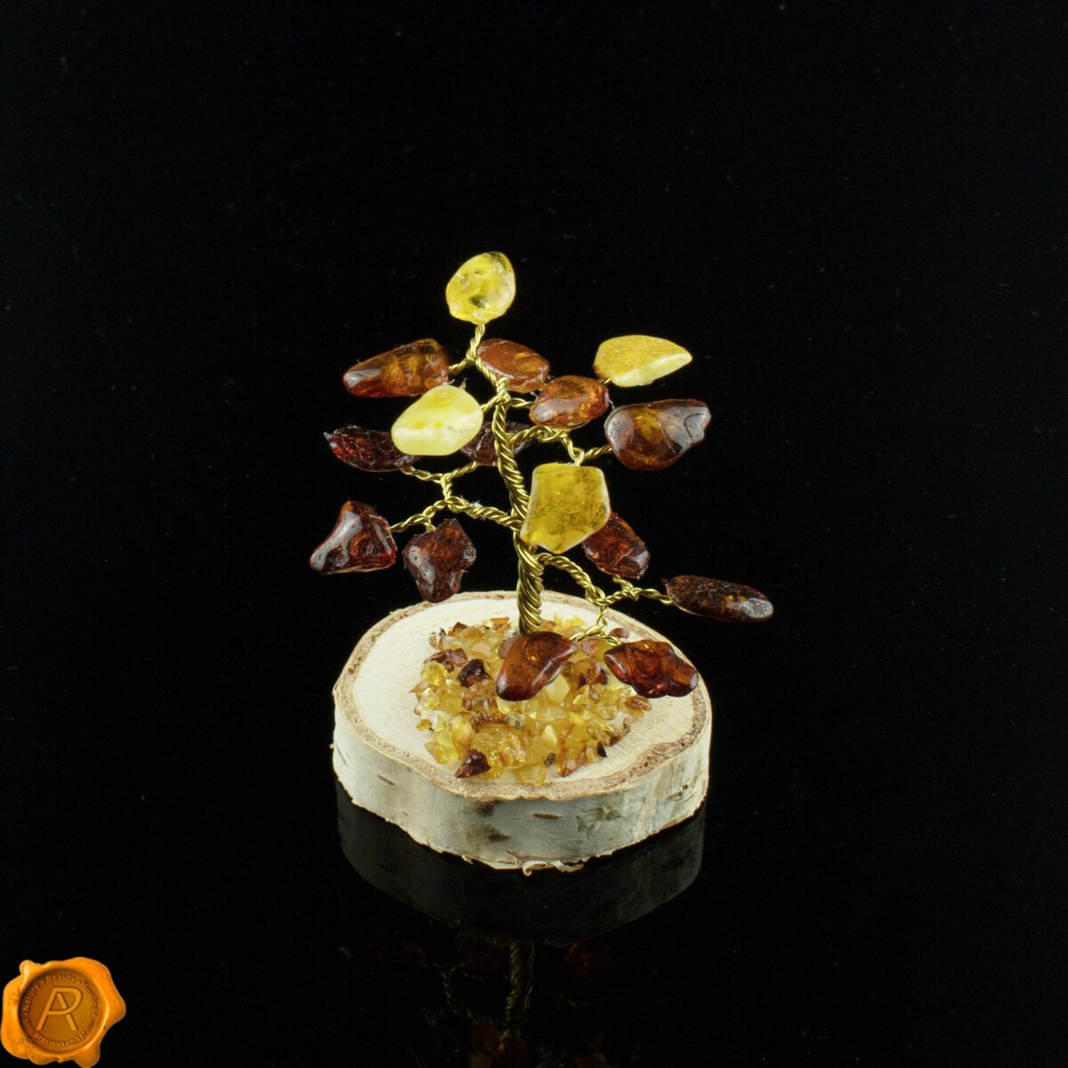Handmade Amber Tree | 16 Leaves - Image 1