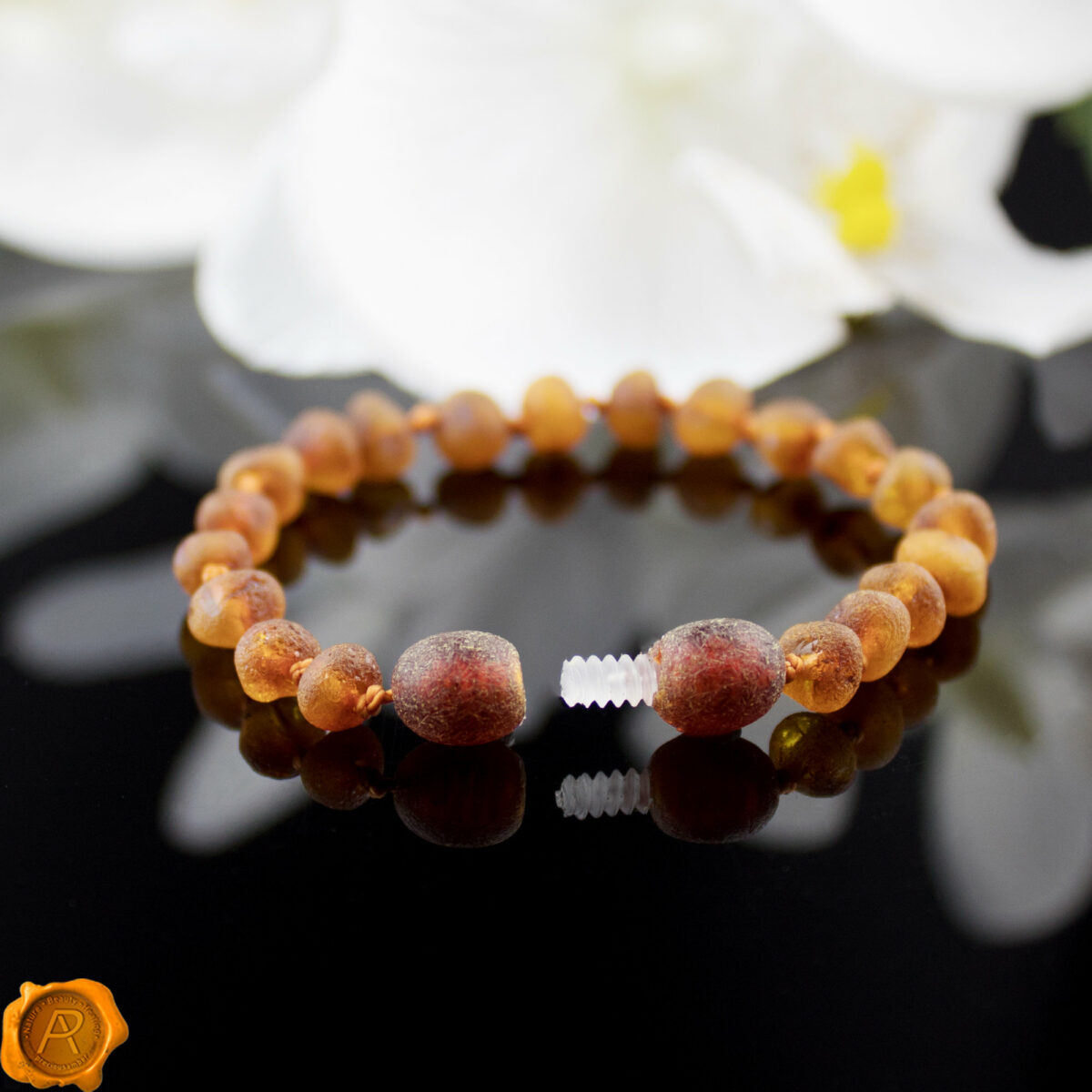 Honey Amber Bracelet Anklet - Image 2