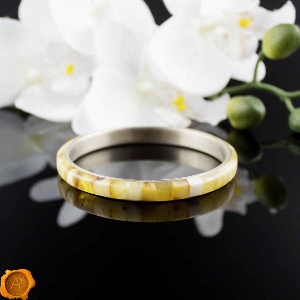 Amber Bangle Bracelet - Image 2