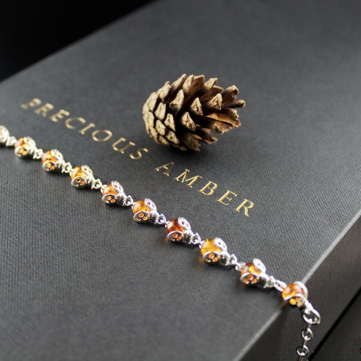 Ladybird Honey Amber Bracelet - Image 1