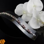 Subtle Amber Silver Bracelet - Image 3