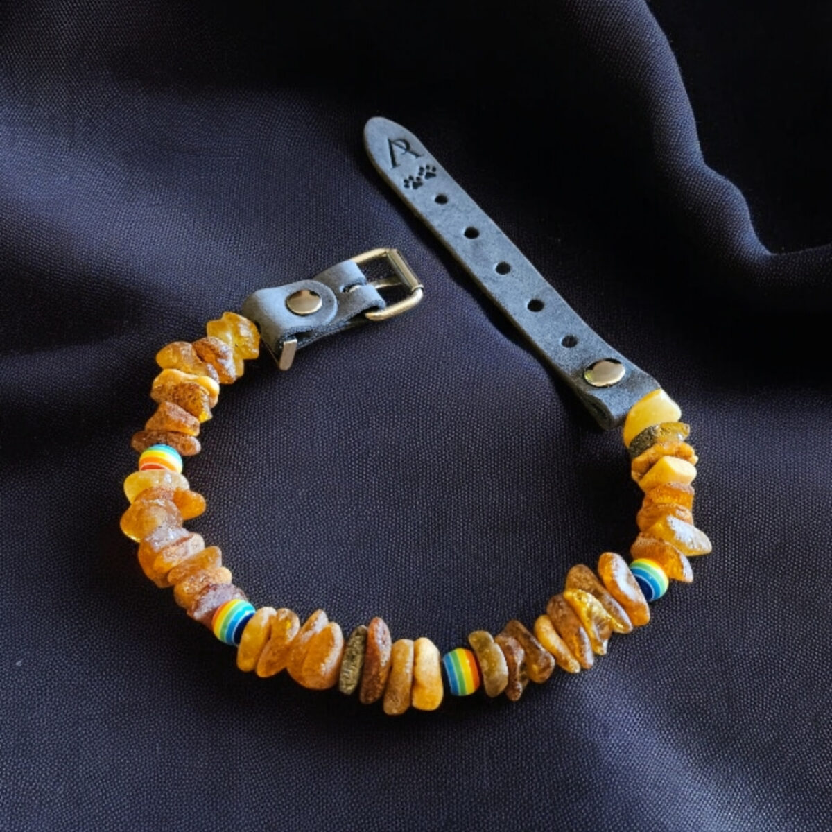 LGBT Amber Rainbow Pet Collar - Image 6
