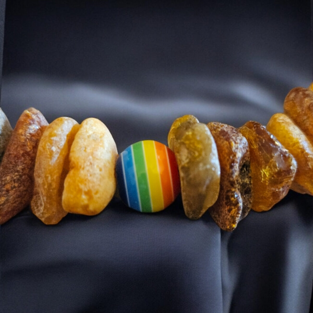 LGBT Amber Rainbow Pet Collar - Image 5