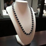 Black Amber Silver Unisex Necklace - Image 2