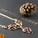 Amber Silver Charm Necklace - Image 3