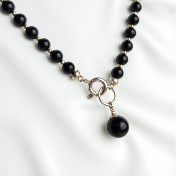 Cherry Baltic Amber Burgundy Charm Silver Pendant Necklace Dainty Small Round Red Black Gemstone Minimalist Jewelry Set Women