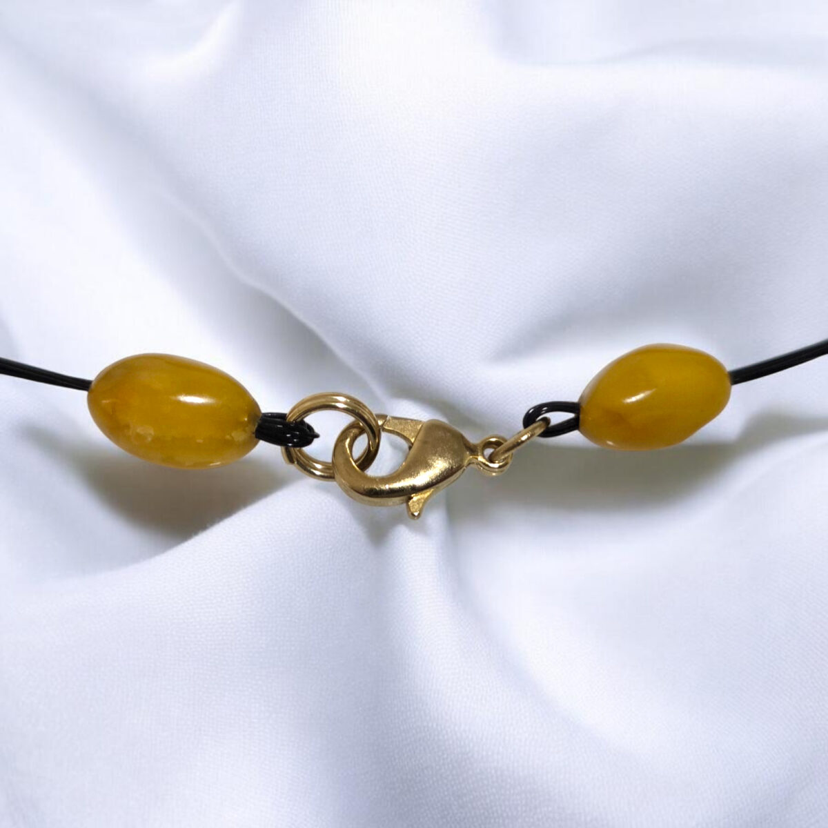 Layered Butterscotch Amber Necklace - Image 4