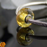 Faceted Lemon Amber Charm - Image 2