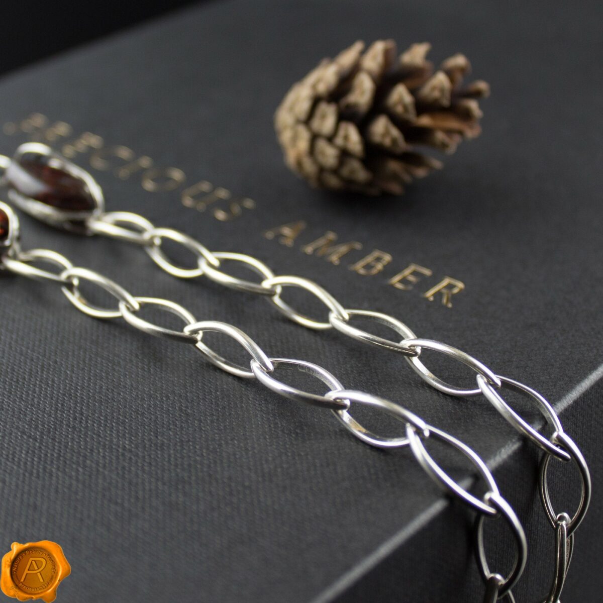 Cherry Amber Silver Necklace - Image 4