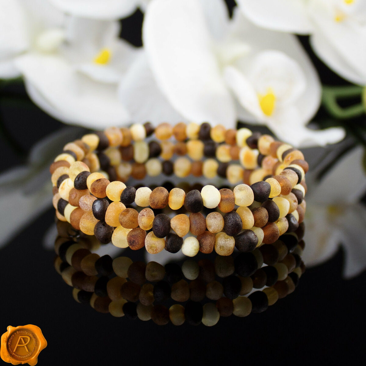 Raw Multicolor Amber Bracelet - Image 1