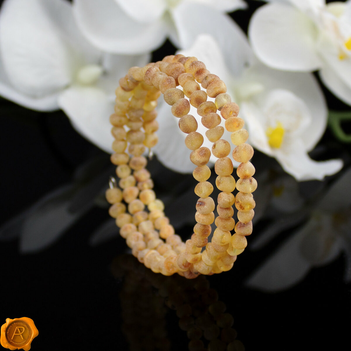 Raw Orange Amber Bracelet - Image 2