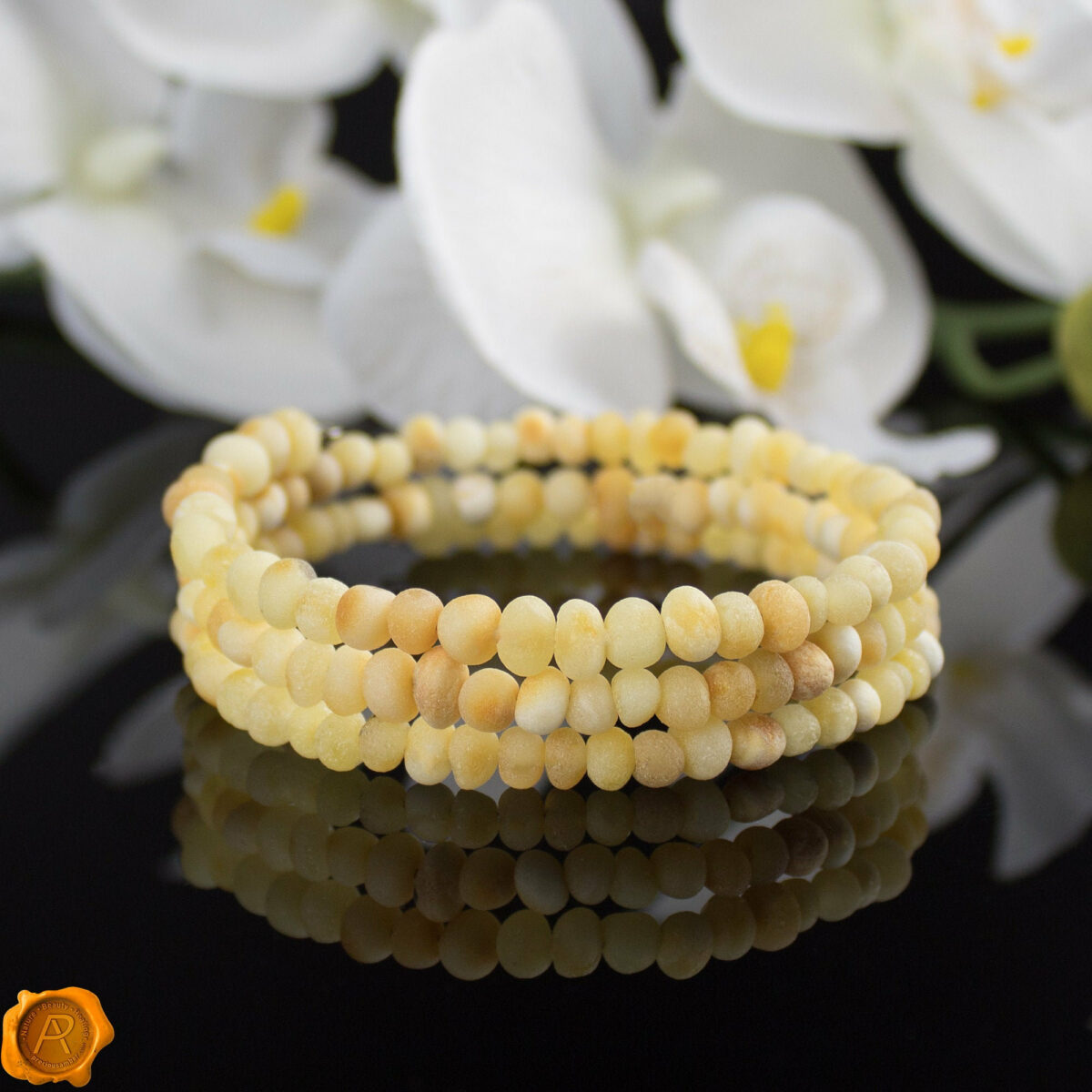 Raw White Amber Bracelet - Image 1