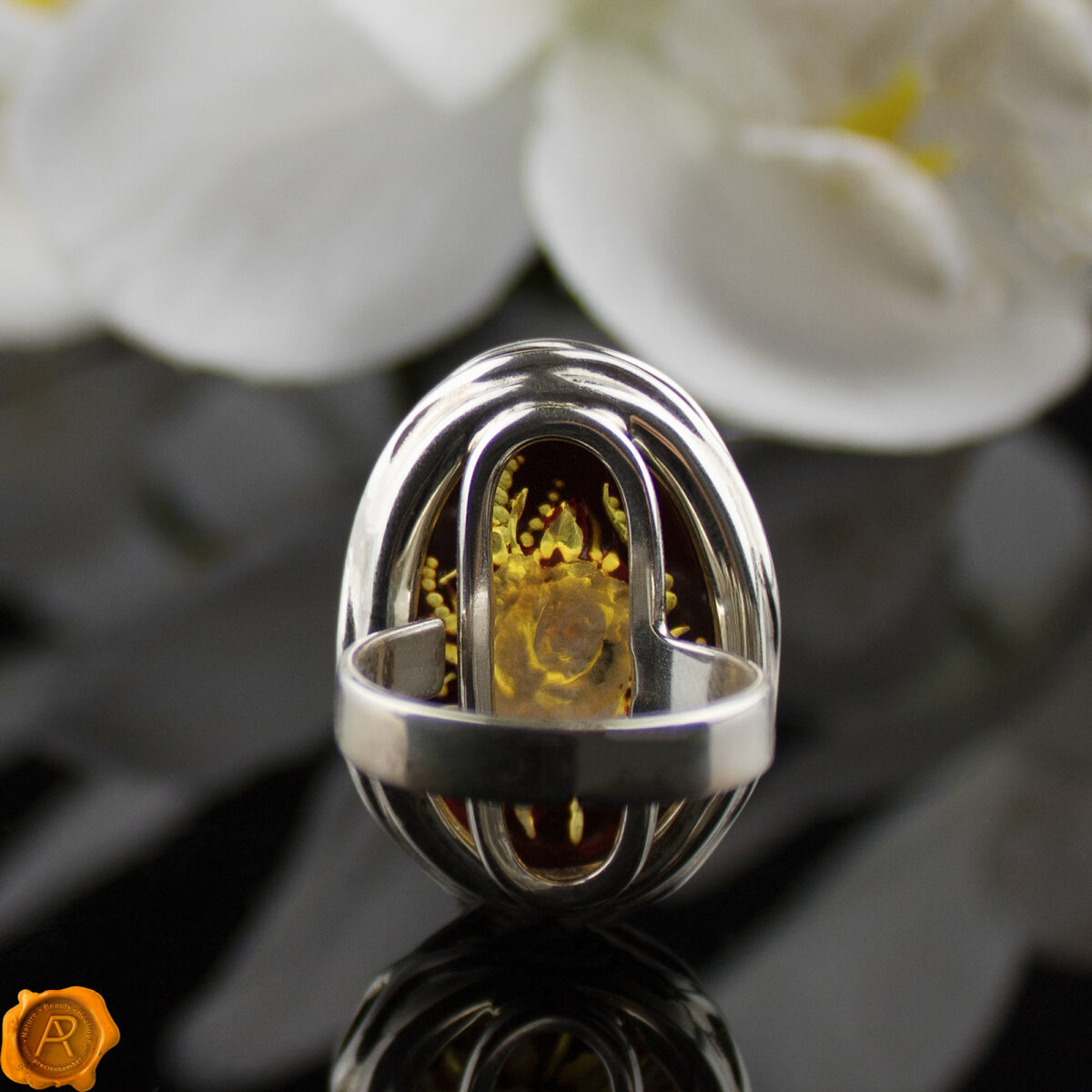 Amber Rose Cameo Ring - Image 4